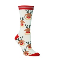 Chaussettes de Noël unisexes amusantes en coton jacquard personnalisé avec motif de dessin animé