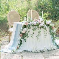 Ornement floral en forme d'arche, guirlande suspendue en feuilles de saule de Noël en soie faite à la main, centre de table de mariage, décoration murale ou de porte pour fête