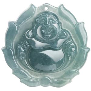 Colgante de Jadeíta Natural Azul Agua con Buda, Estilo Chino UNISEX, Diseño Original, Regalo Budista con Certificado de Tasación FG17 - Product Image 5