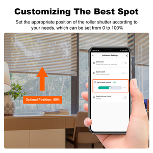 Zigbee tuya không dây thông minh điều khiển từ xa con lăn màn trập động cơ Rèm rèm động cơ tự động hóa rèm động cơ - Product Image 4