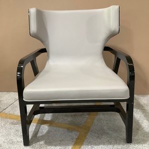Sillón Moderno con Respaldo Alto, Estructura de Madera Brillante, Tapicería Escultural, para Hoteles de Lujo, Solución de Mobiliario Llave en Mano - Product Image 3