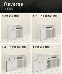 Pink White <strong>Reception</strong> <strong>Desk</strong> Salon Small High End Led Beauty Salon Nail Makeup Wig Shop <strong>Reception</strong> <strong>Desk</strong> - Product Image 4