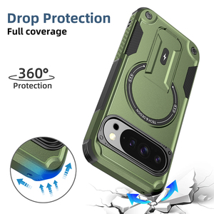 เคสโทรศัพท์ทนทานสำหรับ Google Pixel <span class=keywords><strong>10</strong></span> <span class=keywords><strong>Pro</strong></span> XL 9 <span class=keywords><strong>Pro</strong></span>, 360ขาตั้งกันกระแทกแม่เหล็ก - Product Image 2