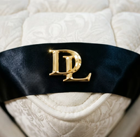 Étiquette d'angle de matelas en satin de luxe personnalisée, ruban diagonal avec logo, accessoires de literie haut de gamme, textile de maison