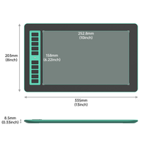 Tablet Gambar Grafis 10x6 Inci dengan 8192 Tingkat Tekanan dan 10 Tombol Kustom untuk Seni Digital