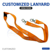 Cordón de Poliéster Lavable y Resistente con Gancho de Metal Colorido y Clips de Plástico Personalizados por el Fabricante