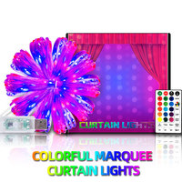Guirlandes lumineuses féériques RGB 100 LED, synchronisation musicale via application Bluetooth, lampe LED suspendue pour rideau, décoration intérieure, vente en gros