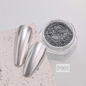 Poudre de chrome métallique à effet miroir TSZS, palette de pigments, poussière scintillante, super brillante, irisée, fournitures de poudre acrylique pour ongles - Product Image 6
