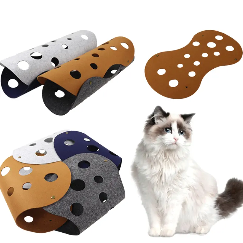 Gran oferta de túneles para gatos, túnel de conejo para mascotas, juguetes DIY de fieltro desmontable para acampar, juguete para perros para mascotas