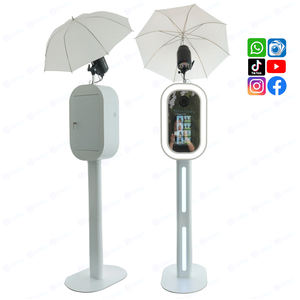 Photomaton DSLR à écran tactile interactif de 13.3 pouces avec caméra à miroir en verre à selfie Photomaton à miroir à impression instantanée avec étui - Product Image 1