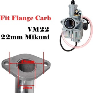 Tubo de Admisión Invertido de 22mm para Motor <span class=keywords><strong>Predator</strong></span> 212cc, Coleman 196cc, Mini Bike Ghost 224cc, KT196 Go Kart - Product Image 2
