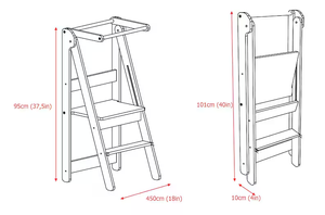 เก้าอี้ไม้แบบขั้นบันไดพับได้สำหรับบ้านไร่ที่ทันสมัย - Product Image 6