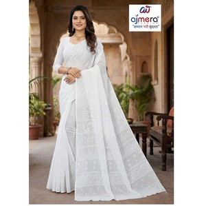 Elegant Designer Cotton Sarees for <b>Women</b> Trendy Style Premium Comfort Sun Protection Quick Dry for Office Daily Party Festive - Product Image 1