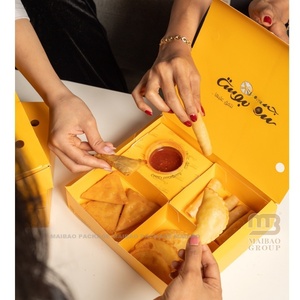 Diseño personalizado Samosa cartón Kraft Donut embalaje <span class=keywords><strong>de</strong></span> Cupcakes <span class=keywords><strong>y</strong></span> <span class=keywords><strong>Empanadas</strong></span> ala <span class=keywords><strong>de</strong></span> pollo comida francesa <span class=keywords><strong>para</strong></span> llevar caja <span class=keywords><strong>de</strong></span> almuerzo - Product Image 1
