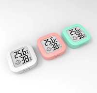 Petit thermomètre numérique LCD pour salon de beauté, extension de cils, utilisation en intérieur, mini thermomètre d'humidité