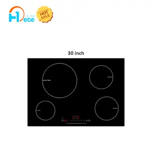 Nhà Bếp 30 "Cảm Ứng Nồi Drop-In Với 4 Cảm Ứng Khu Sưởi Ấm Kỹ Thuật Số Được Xây Dựng-In Cảm Ứng Đung 4 Burner