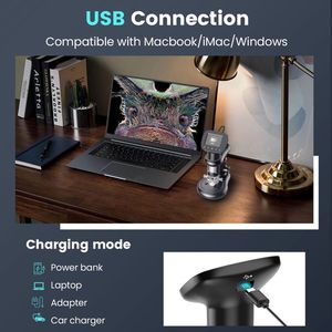 ไมโครลอง ซีเอ็ม 3 กล้องตรวจสอบแบบดิจิตอล USB กำลังขยาย 1000 เท่า ขนาด 2 นิ้ว กล้องส่องแบบมือถือขนาดเล็ก สเตอริโอ ซีเอ็ม 3 สำหรับการเดินทาง - Product Image 2