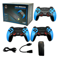Control Remoto Inalámbrico 2.4G con Joystick para Dos Jugadores, para Simulador de PC, Android Box, Televisión Inteligente, Consola de Juegos