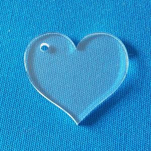Laser geschnittene Acrylherz-Schlüssel bund rohlinge Lucite Personal isierte Herz schlüssel ringe Boutique-Schlüssel anhänger für Werbe geschenke - Product Image 6