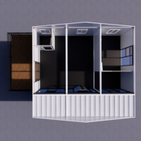 Maison préfabriquée en conteneur, maison modulaire en acier, mini-maison portable, cabane préfabriquée, maison mobile pour chantier de bureau