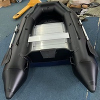 Bateau de pêche en caoutchouc de 2,4 à 4,3 m avec plancher en alliage d'aluminium, bateau gonflable, kayak à rames à vendre