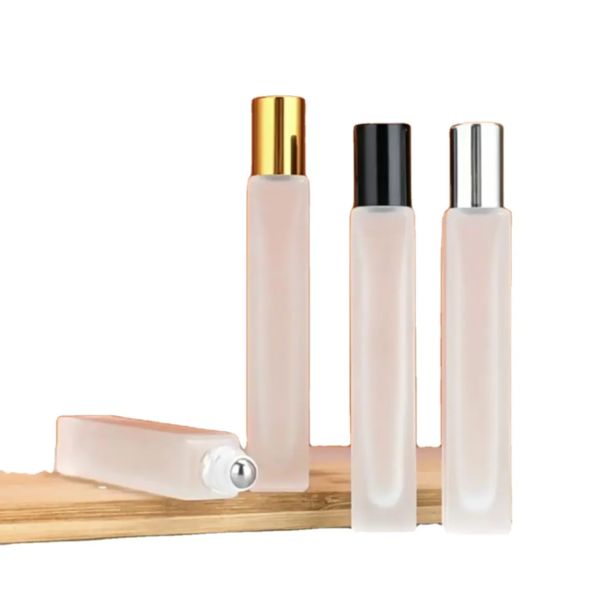 Wholesale frosted glass 10ml slim high essential oil perfume roller bottle rolling on bottle