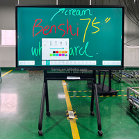 Pizarra Interactiva Digital Inteligente de Buena Calidad, Precio de Fábrica, Pantalla Táctil de 75 Pulgadas, Windows/Android, Televisor Electrónico