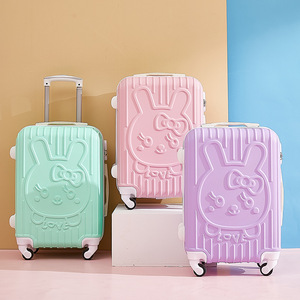 Nouvelle Valise à Roulettes Unisexe en ABS, Motif Lapin de <span class=keywords><strong>Dessin</strong></span> <span class=keywords><strong>Animé</strong></span> en Forme de Cœur, Roues Omnidirectionnelles, Serrure à Combinaison, 20 Pouces, Modèle 2026 - Product Image 1