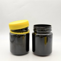 Bouteille en plastique ronde ambrée de 250 ml (8,5 oz) de qualité alimentaire pour sauce, miel, confiture avec bouchon inviolable