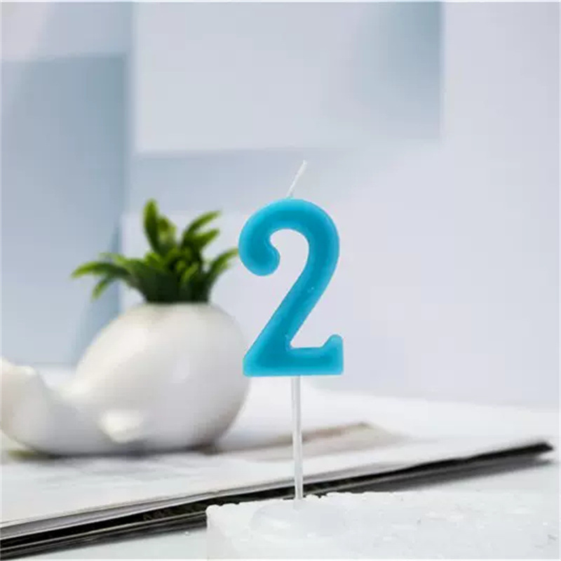 Bougies numérotées de couleurs mélangées 2