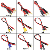 Fiche banane 4mm vers XT90 XT60 AS150 EC5 TRX Tamiya Deans T Plug Câble de charge 12AWG 30cm pour RC Lipo Battery Toy Accessoires
