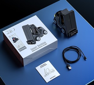 Cargador inalámbrico multifunción de 15W 5 en uno Cargador rápido con reloj de teléfono y auriculares con nueva forma de camión - Product Image 3