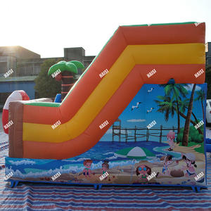 Vente en gros <span class=keywords><strong>d</strong></span>'usine de palmiers arc-en-ciel sable plage Style commercial PVC gonflable saut rebond <span class=keywords><strong>maison</strong></span> avec toboggan Combo pour la fête - Product Image 4