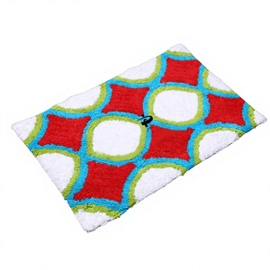 Tapis de bain en coton tufté doux de haute qualité, design unique, fabrication mécanique, motif floral, vente en gros directe d'usine, par ITHL - Product Image 1