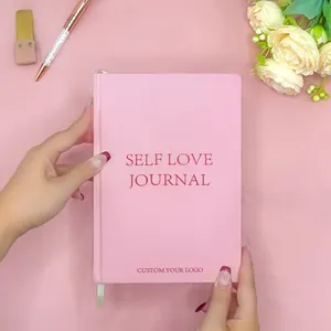 Journal quotidien non daté d'affirmation de l'amour de soi pour fille en lin à couverture rigide bon marché