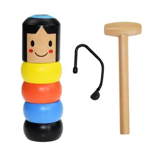 Wholesale Custom Cartoon Doll Magic Tricks Building Block Sets Wooden Man Toy