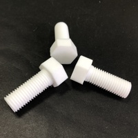Venta directa de fábrica Sujetador de PTFE duradero y resistente a la corrosión Tornillo de cabeza hexagonal de PTFE Tuerca de tornillo de plástico PTFE
