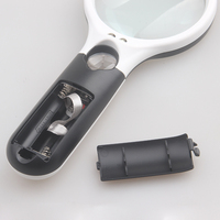 High Quality 75mm LED Illuminated Handheld Inspection Magnifier with LED Display Screen ABS Material for Reading