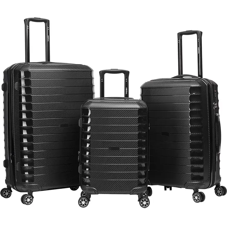 PP Suitcase Set 3 Pcs Luggage Spinner Men 20 24 28 Inch PP Trolley Bag