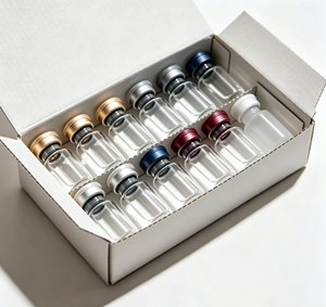 Frascos de aluminio multicolor con tapa abatible de 3ml, 5ml, 10ml, botellas de almacenamiento de vidrio borosilicato transparente para polvo y líquido. - Product Image 6