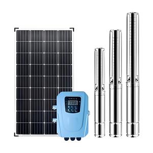 Pompe à eau submersible commerciale à haute pression en acier inoxydable, pour puits profonds, solaire, haute efficacité, moteur sans balais de 0,75 pouce, CE - Product Image 2
