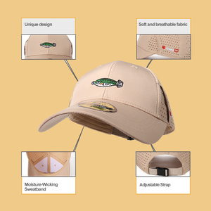 Gorra Deportiva Perforada OEM ODM con Soporte para Lentes de Sol, Ranura Lateral para Gafas, Secado Rápido, Ligera, para Correr al Aire Libre, Béisbol - Product Image 4