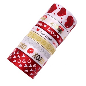 Nastro in Raso 10mm 16mm 25mm Regalo per San Valentino Nastro Personalizzato con Cuori e Scritta Ti Amo - Product Image 2