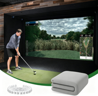 Écran de projection anti-bruit personnalisable pour simulateur de golf, largeur 3,2 m, HD