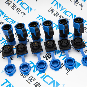 Lehim-ücretsiz IP68 su geçirmez hızlı bağlantı ortak tel bağlayıcı erkek kadın priz ZX20 Square-5P dairesel kablo konnektörleri - Product Image 3