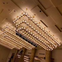 Lustre LED rond en fer personnalisé avec un angle de faisceau de 360° et une installation facile pour les bureaux de vente, les hôtels, les salles de banquet