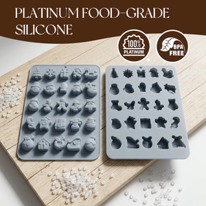 Red <b>Silicone</b> Christmas Chocolate Mold Ice Cube Tray <b>Baking</b> Mould Santa Gift Box Gingerbread Reusable Cake Tool - Product Image 2