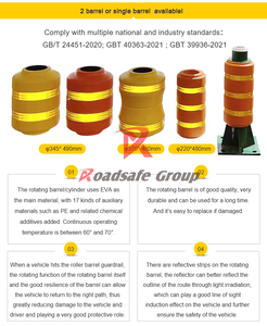 Sistema de Barreras de Seguridad Anticollisión para Carreteras, Barrera Rodante Reflectante de Plástico para la Redirección de Vehículos - Product Image 6