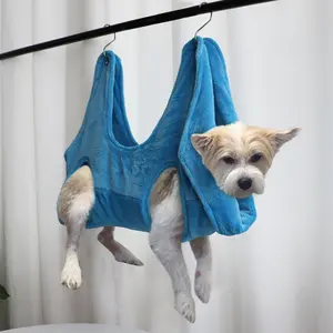 Soft Dog Cat Hammock Helper Harness Small Medium Dogs Cats Restraint Bag Convenient Pet Grooming Tool For Bathing Nail Trimming