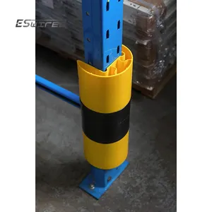 Stackable portable detachable column guard protectors industrial plastic pallet racking leg guards